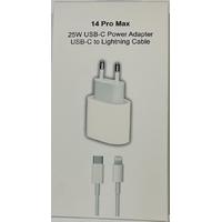  iPhone 14 Pro Max 25W PD Hızlı Şarj Adaptörü 1 m Lightning Kablo Şarj Set