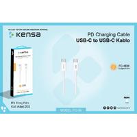 Kensa 30W 1.2 M Type-C to Type-C Şarj & Data Kablo