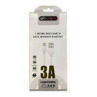 iPhone Uyumlu Hızlı Şarj Kablosu 3.0 A / Data Şarj Kablosu