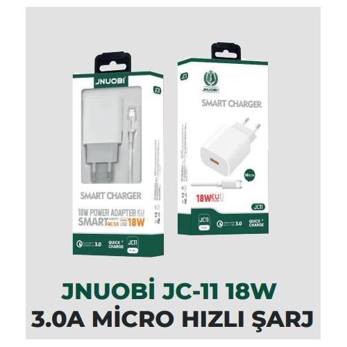 Jnuobi Micro Girişli 18W 3.0A Hızlı Şarj Başlık ve Data 6A Kablo Set Şarj
