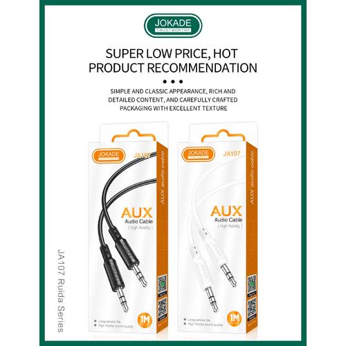 JOKADE 3.5mm Jack  Aux Mikrofon ve Ses Kablosu 1 Metre